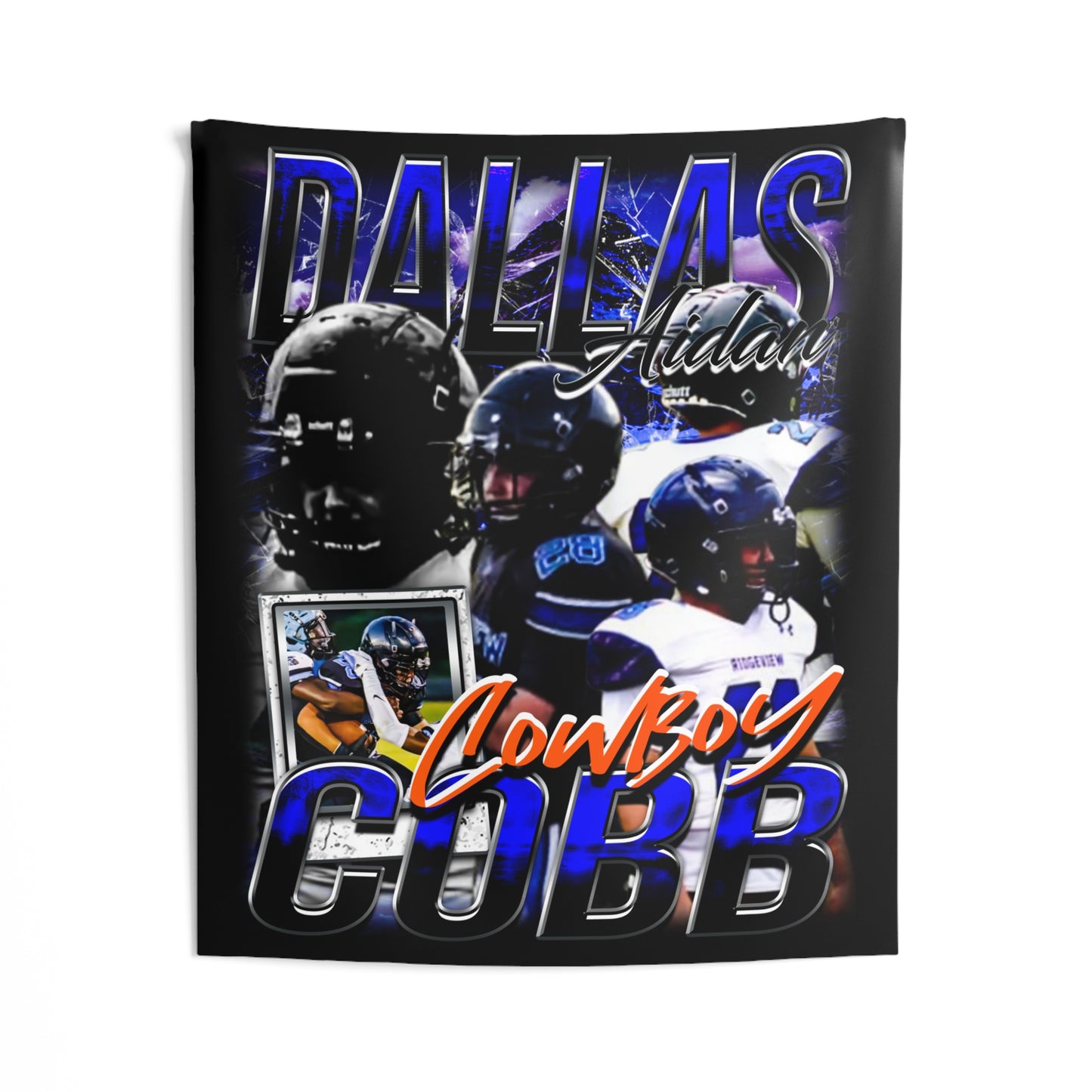 Dallas Aidan Cobb Tapestry 50” x 60”