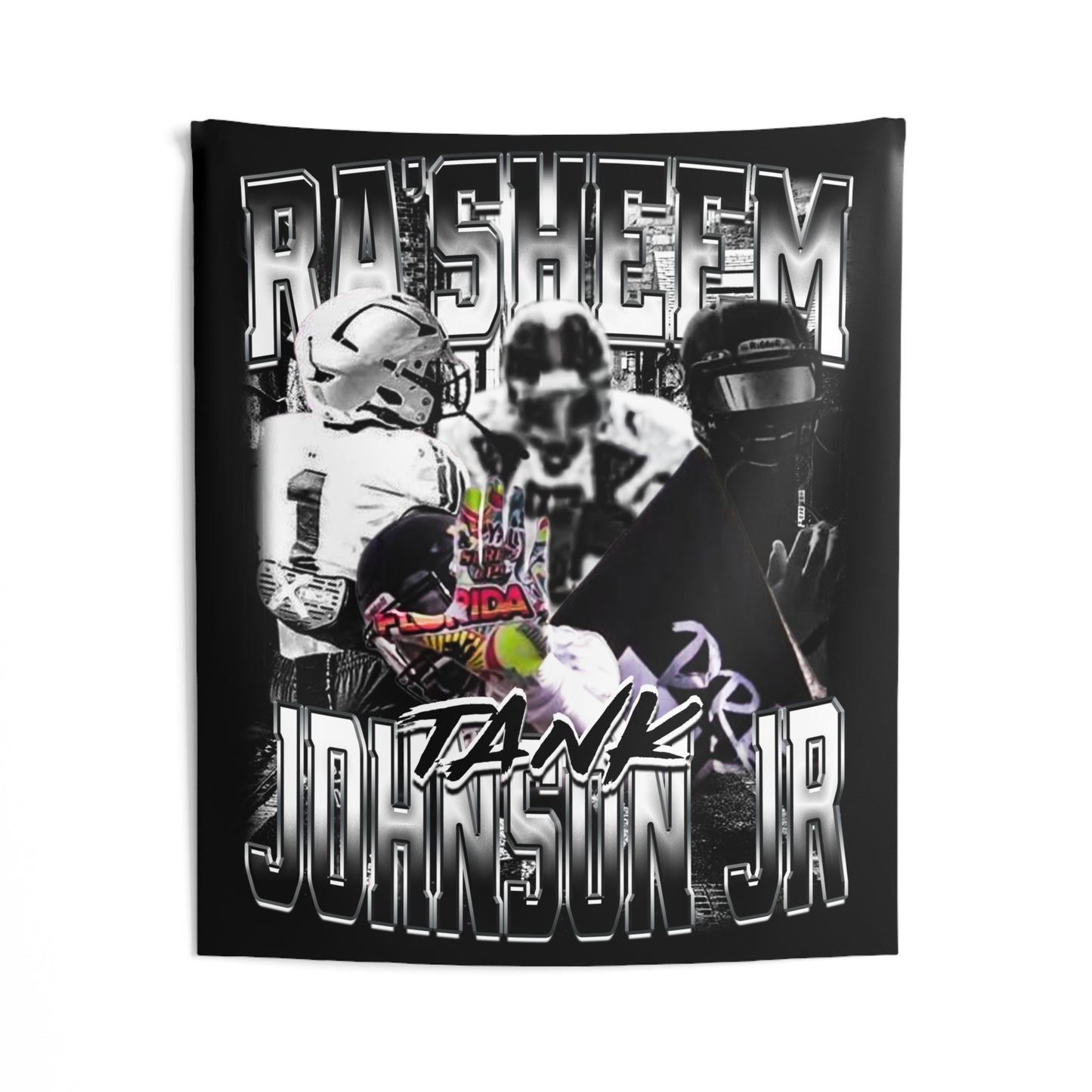 Ra'sheem Tank Johnson Jr Tapestry 50” x 60”