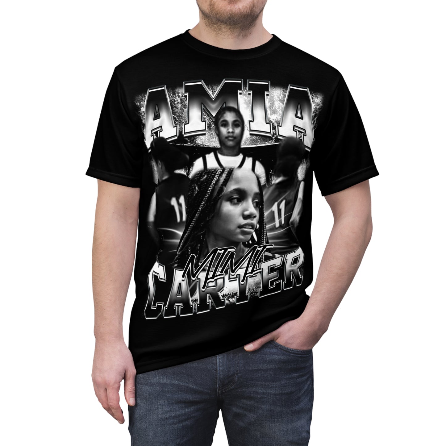 Amia Mimi Carter Vintage Full Print Tee