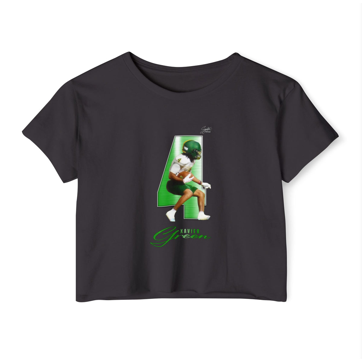 Xavier Green Crop Top