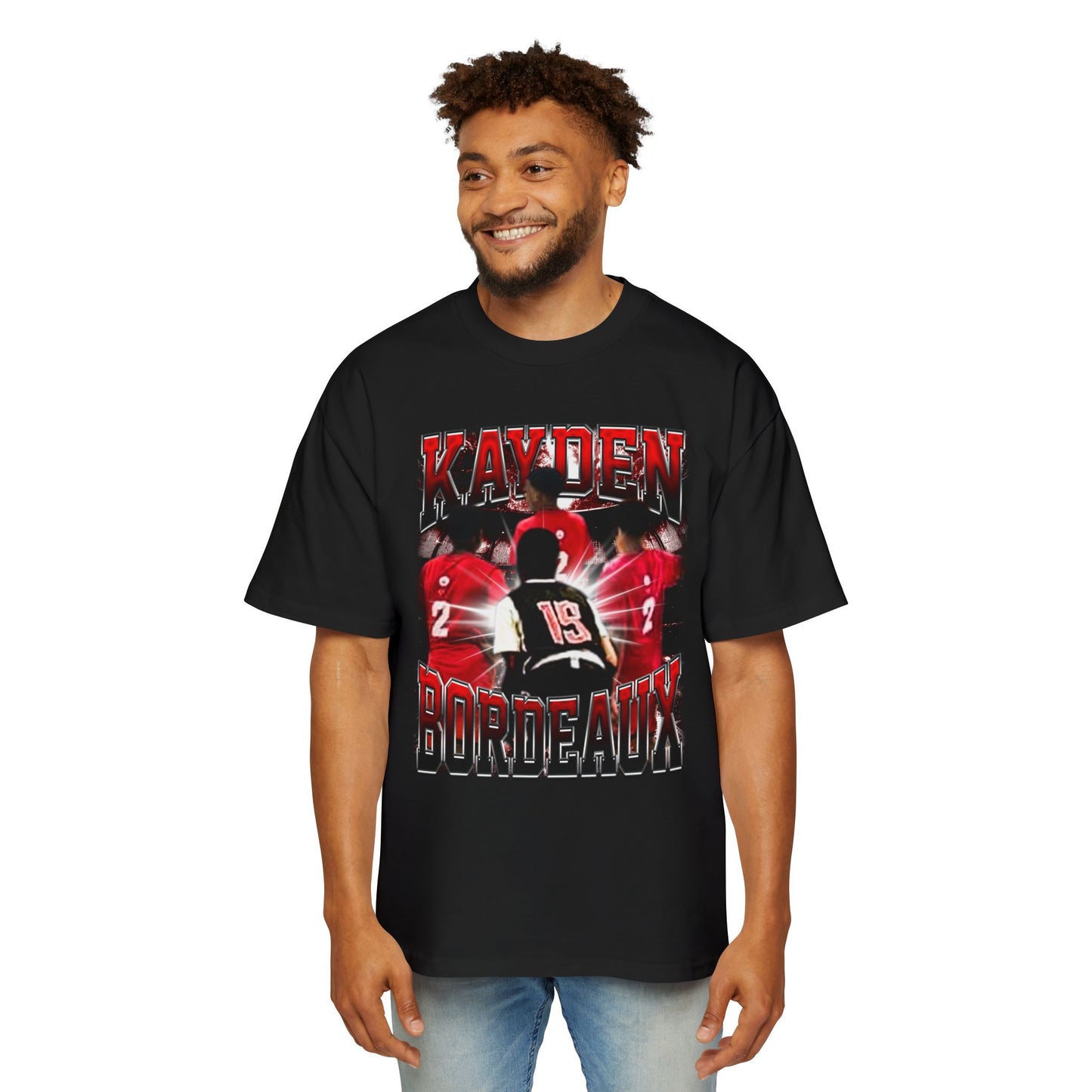 Kayden Bordeaux Oversized Retro Tee