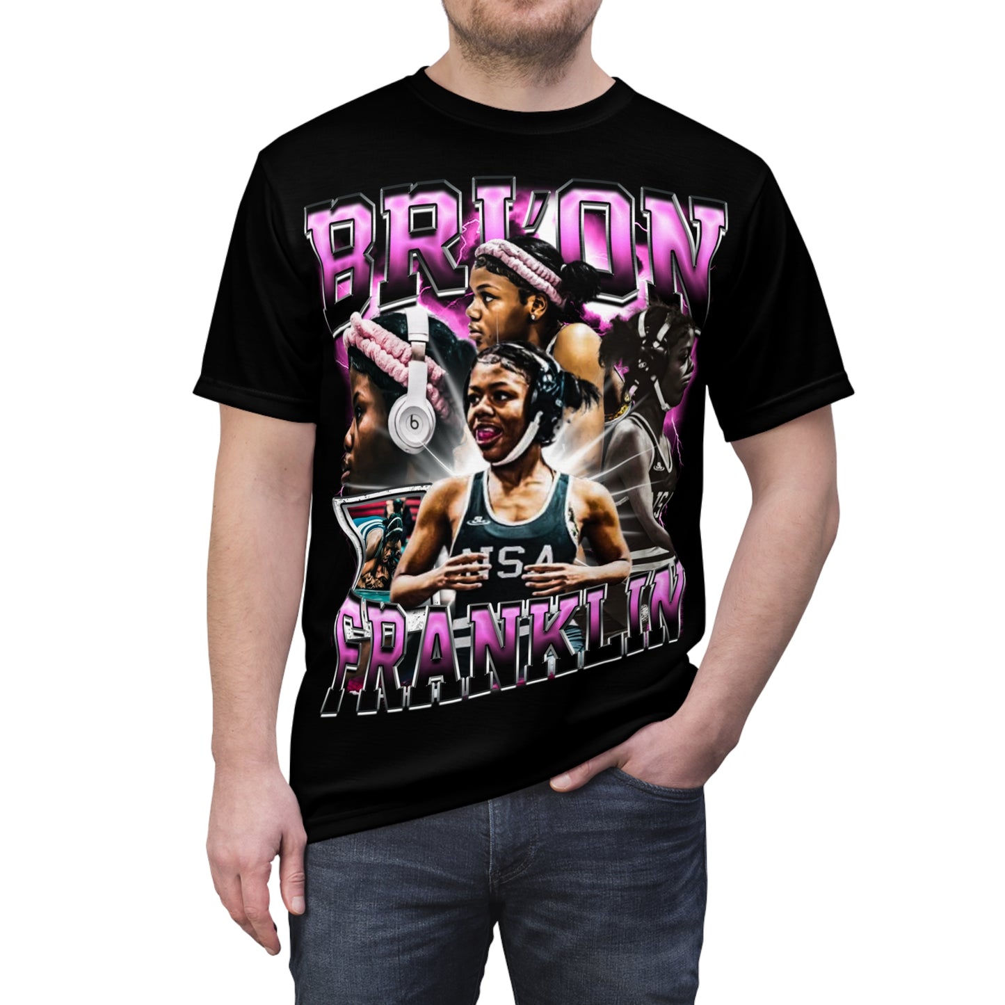 Bri'on Franklin Vintage Full Print Tee