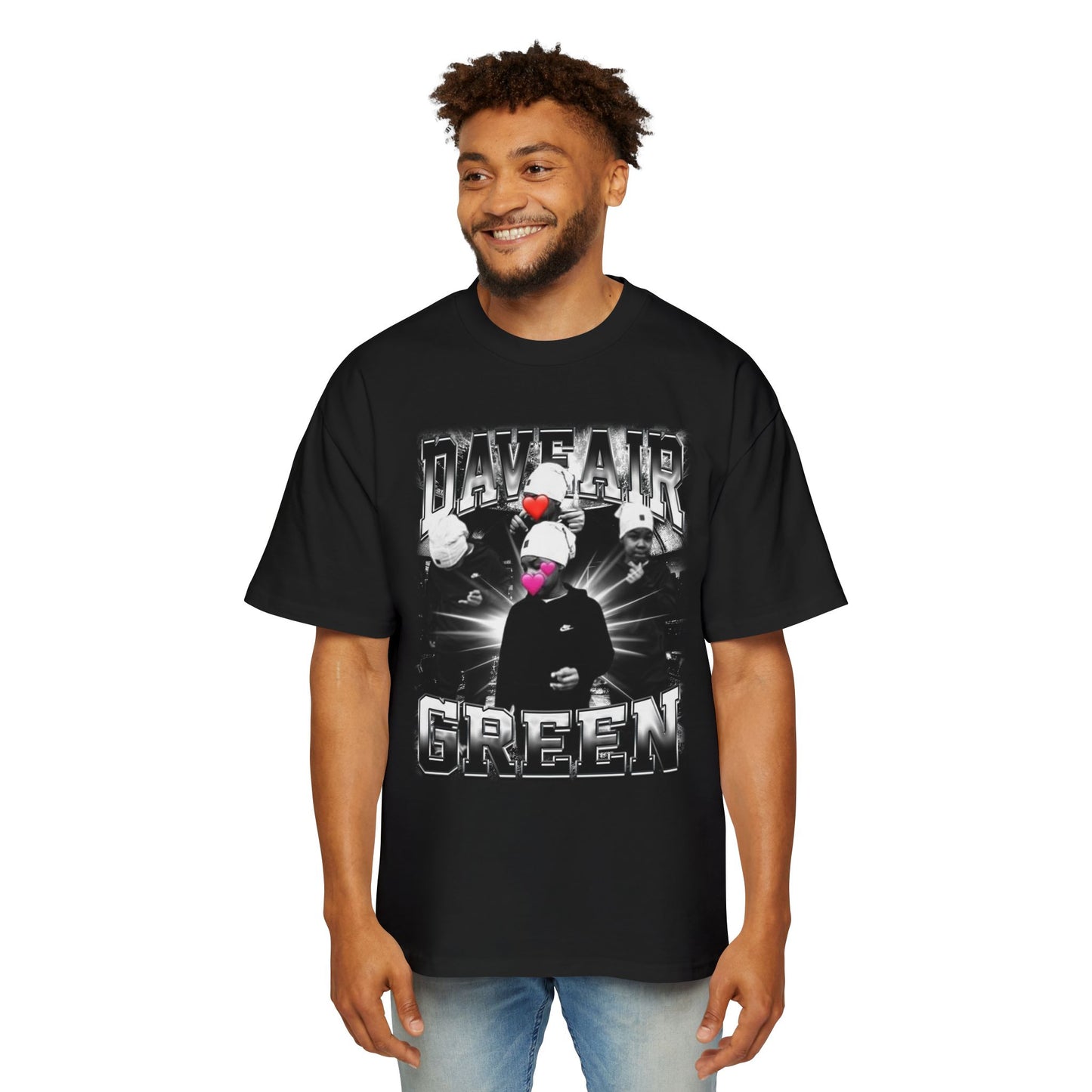Daveair Green Oversized Retro Tee