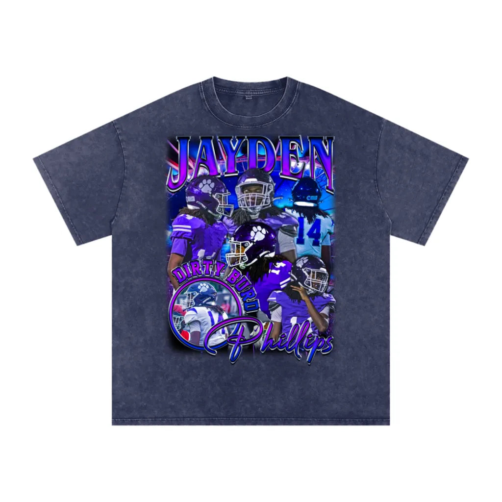Jayden Phillips Oversized Acid wash T-shirt