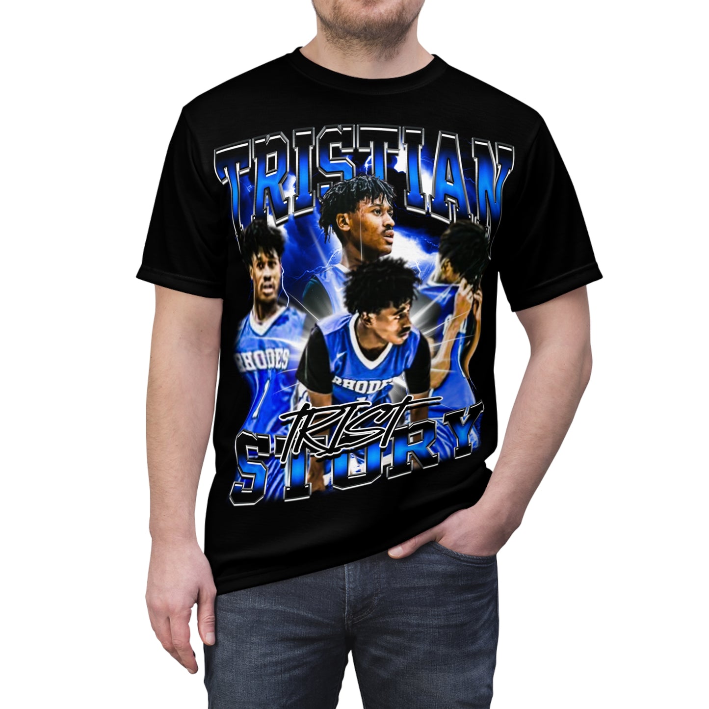Tristan Story Vintage Full Print Tee
