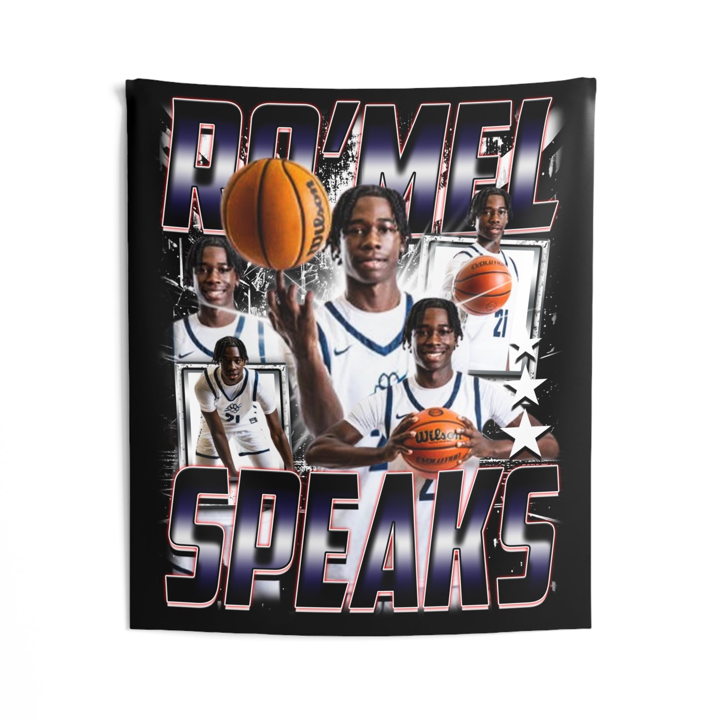 Ro'mel Speaks Tapestry 50” x 60”