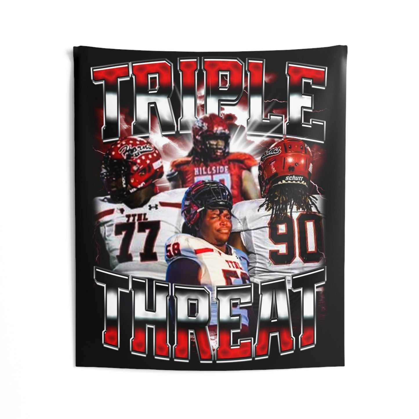 Triple Threat Tapestry 50” x 60”