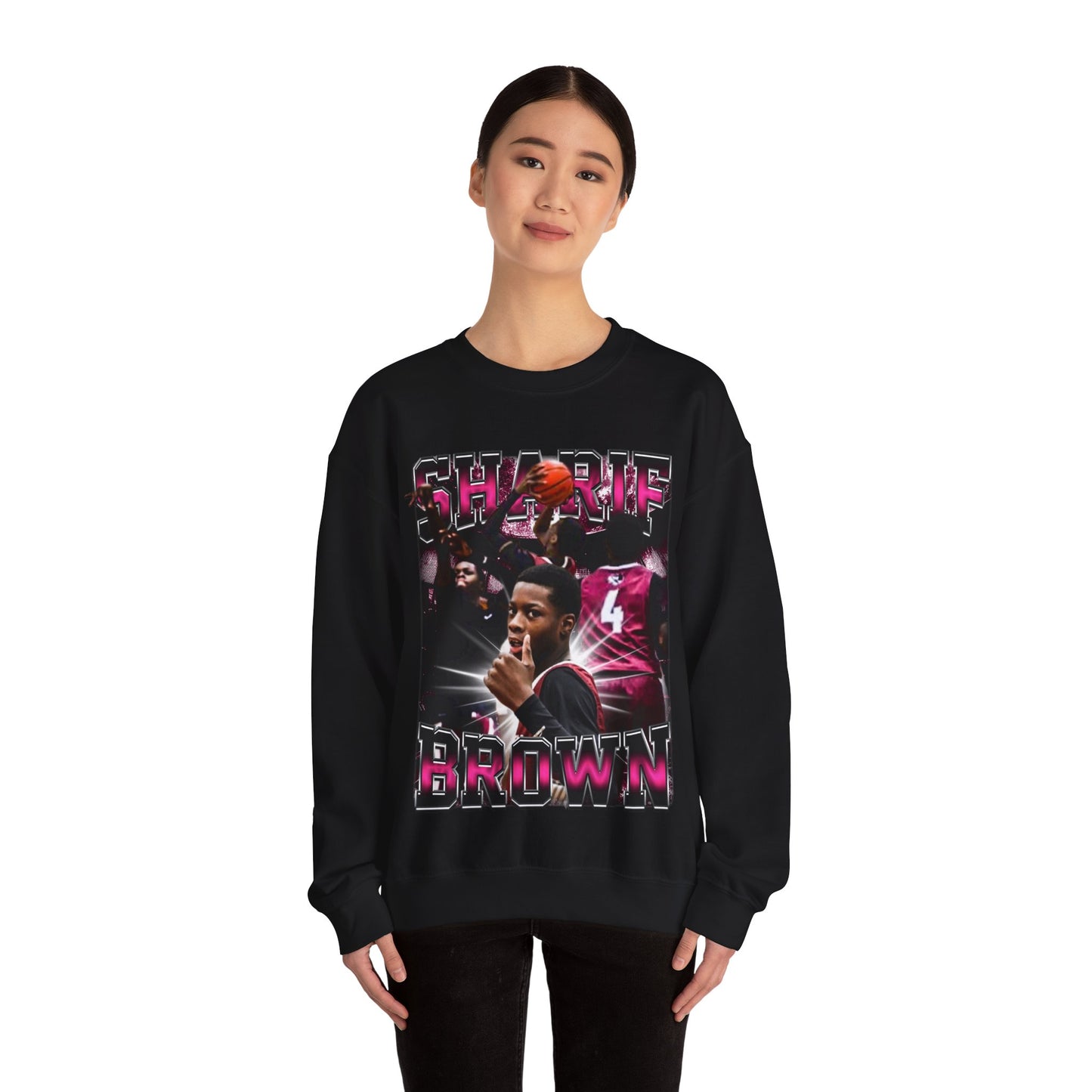 Sharif Brown Crewneck Sweatshirt