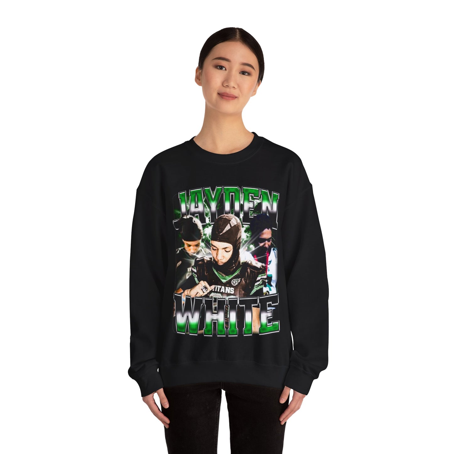 Jayden White Crewneck Sweatshirt