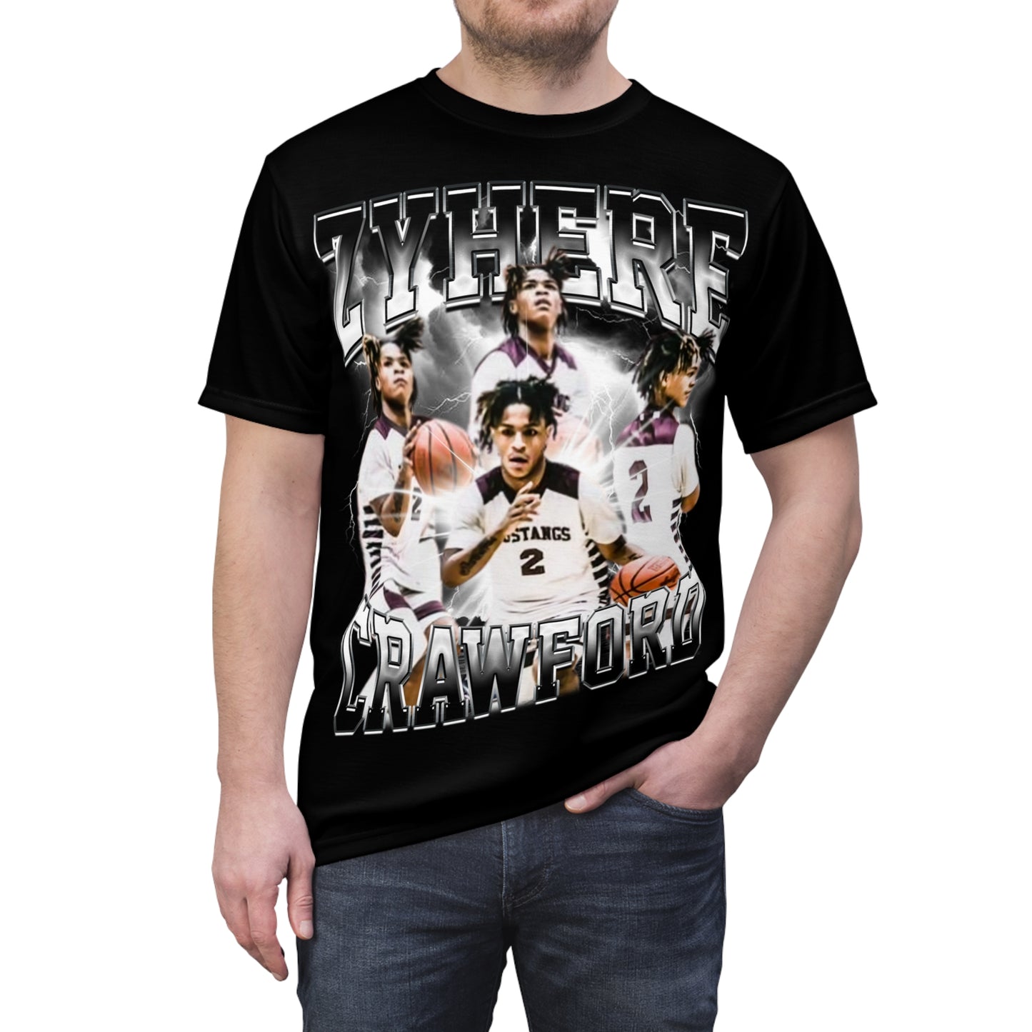 Zyhere Crawford Vintage Full Print Tee