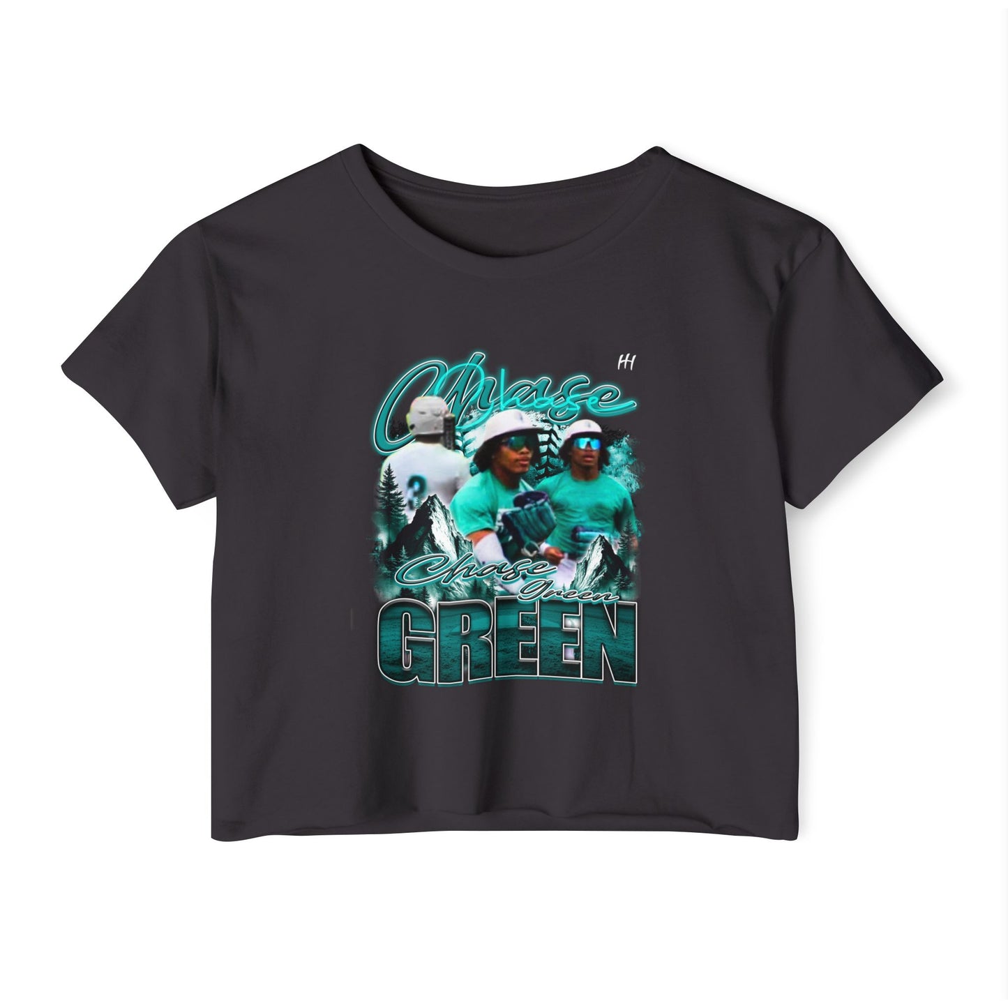 Chase Green Crop Top