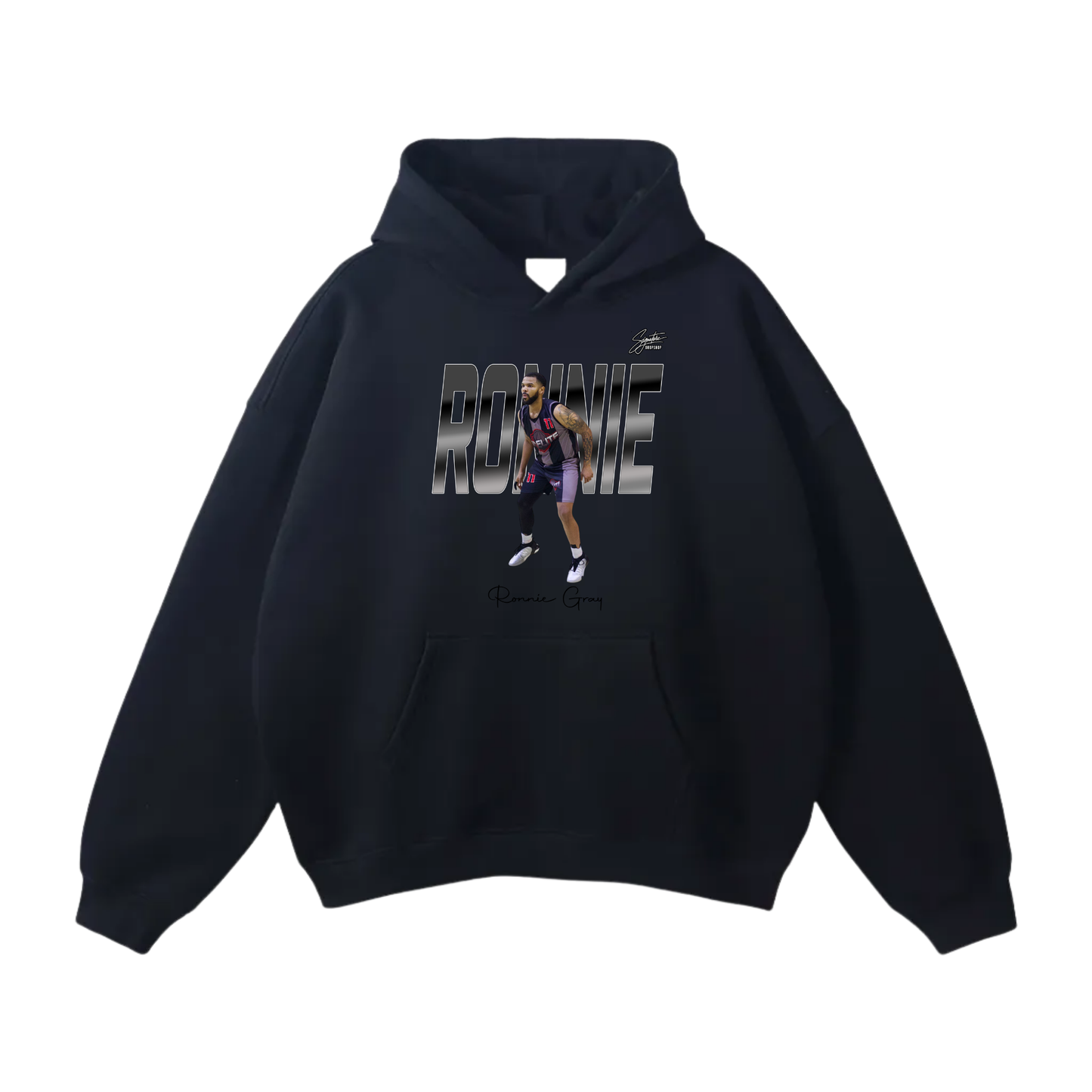 Ronnie Gray Oversize Fleeced Hoodie