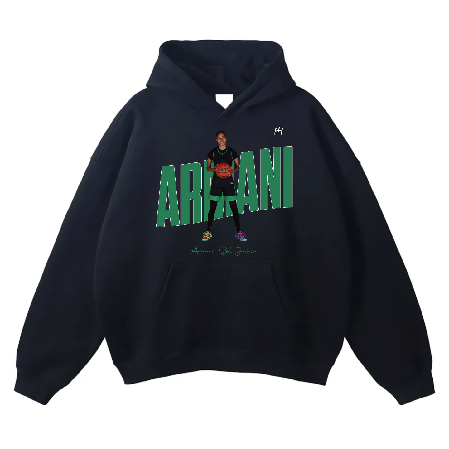 Armani Bell-Jackson Oversize Fleeced Hoodie