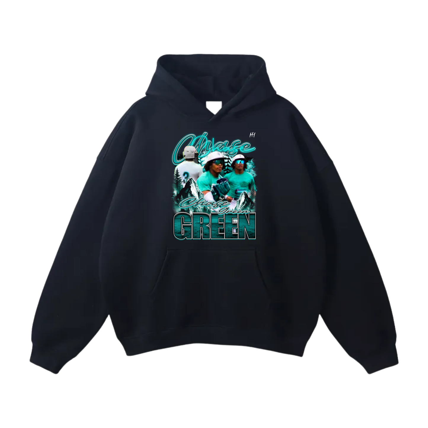 Chase Green Oversize Fleeced Hoodie