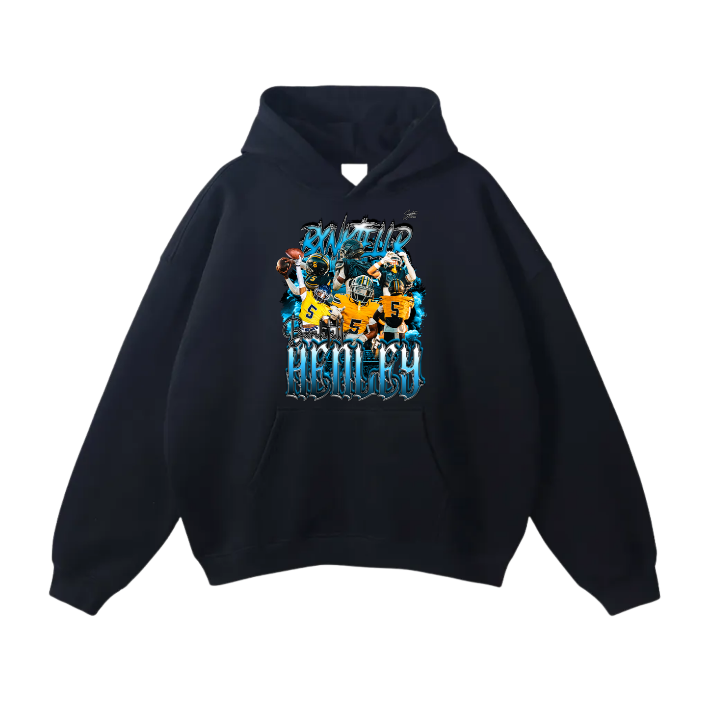 Bxnktellr Henley Oversize Fleeced Hoodie