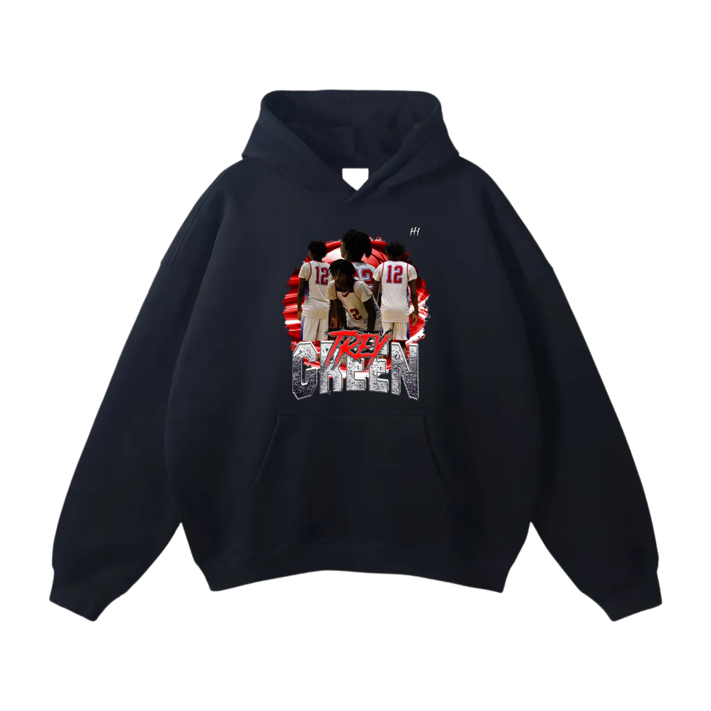 Trey Green Oversize Fleeced Hoodie
