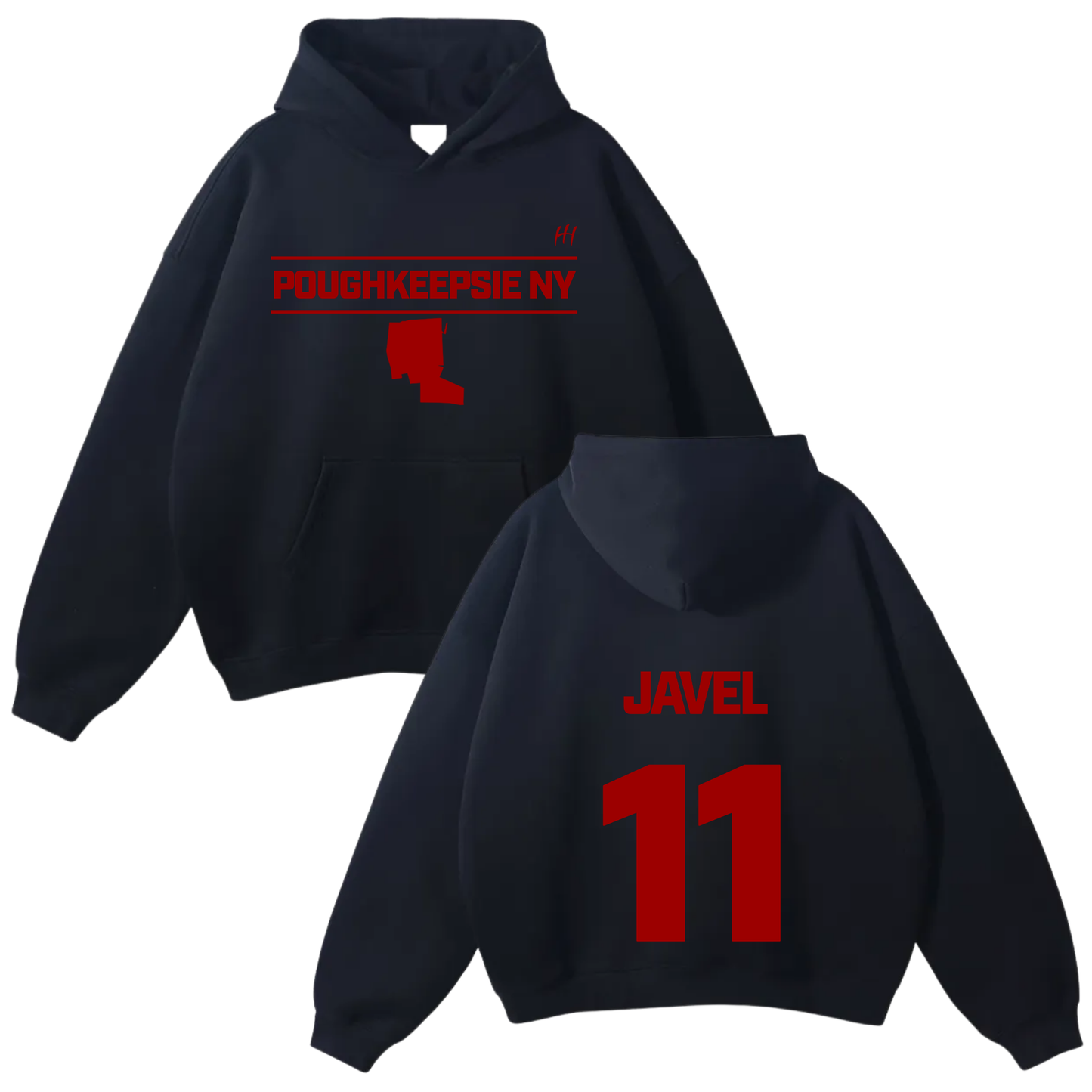 Javel Cherry Oversize Fleeced Hoodie
