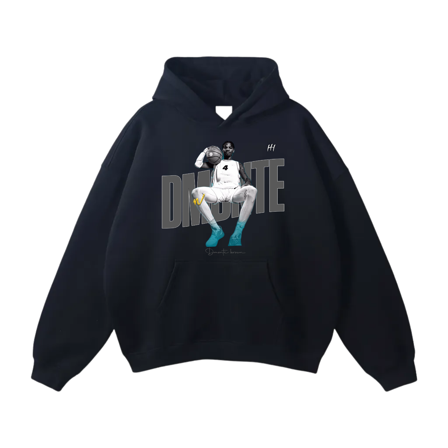 Dmonte Brown Oversize Fleeced Hoodie