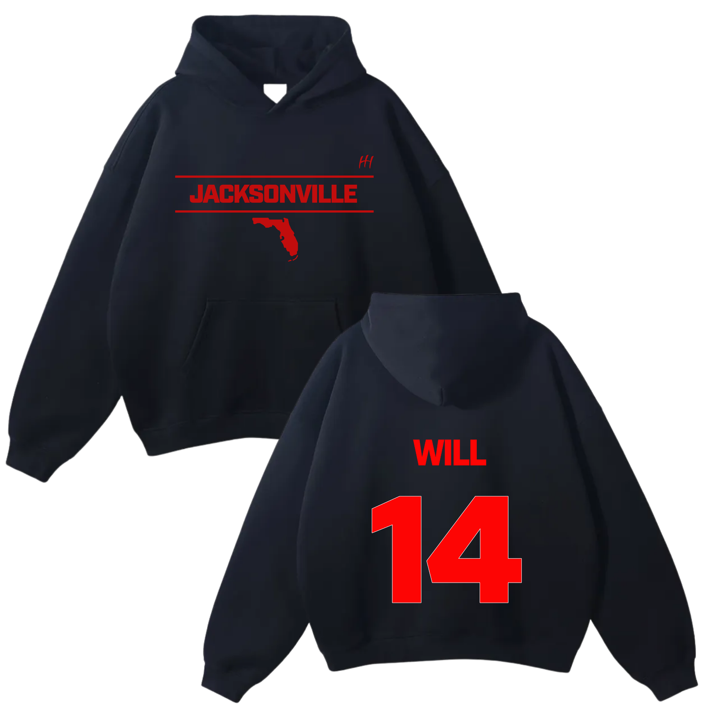 Willie Jayshaun Hill Oversize Fleeced Hoodie