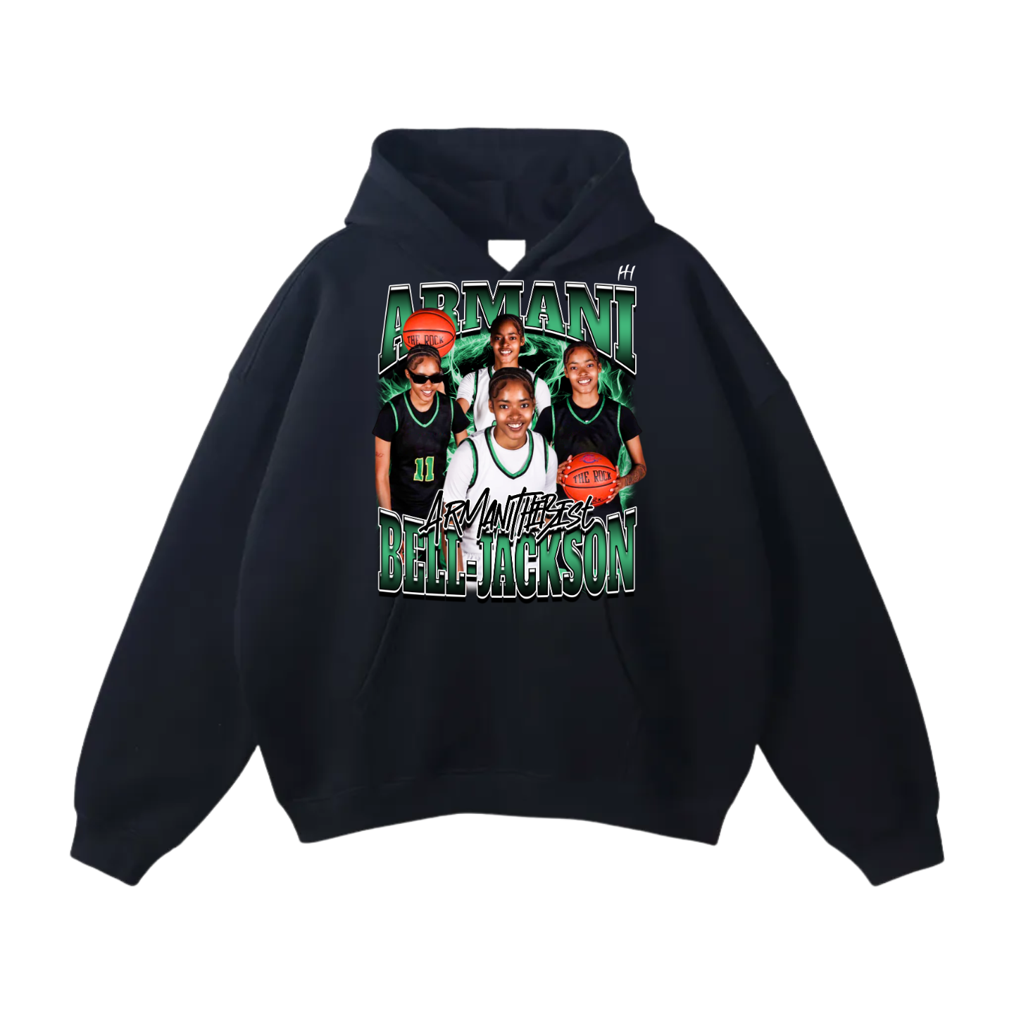Armani Bell-Jackson Oversize Fleeced Hoodie