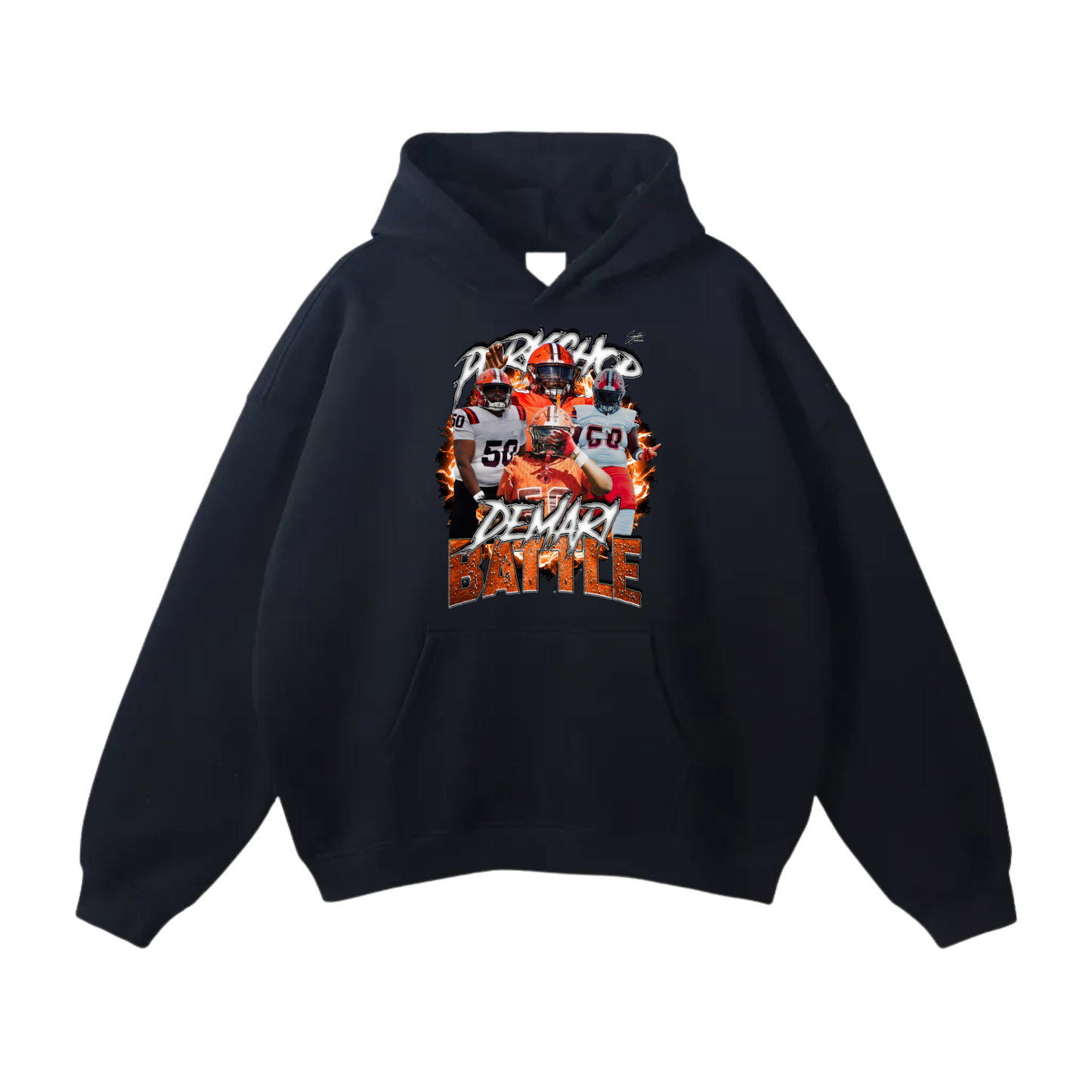 DeMari Battle Oversize Fleeced Hoodie