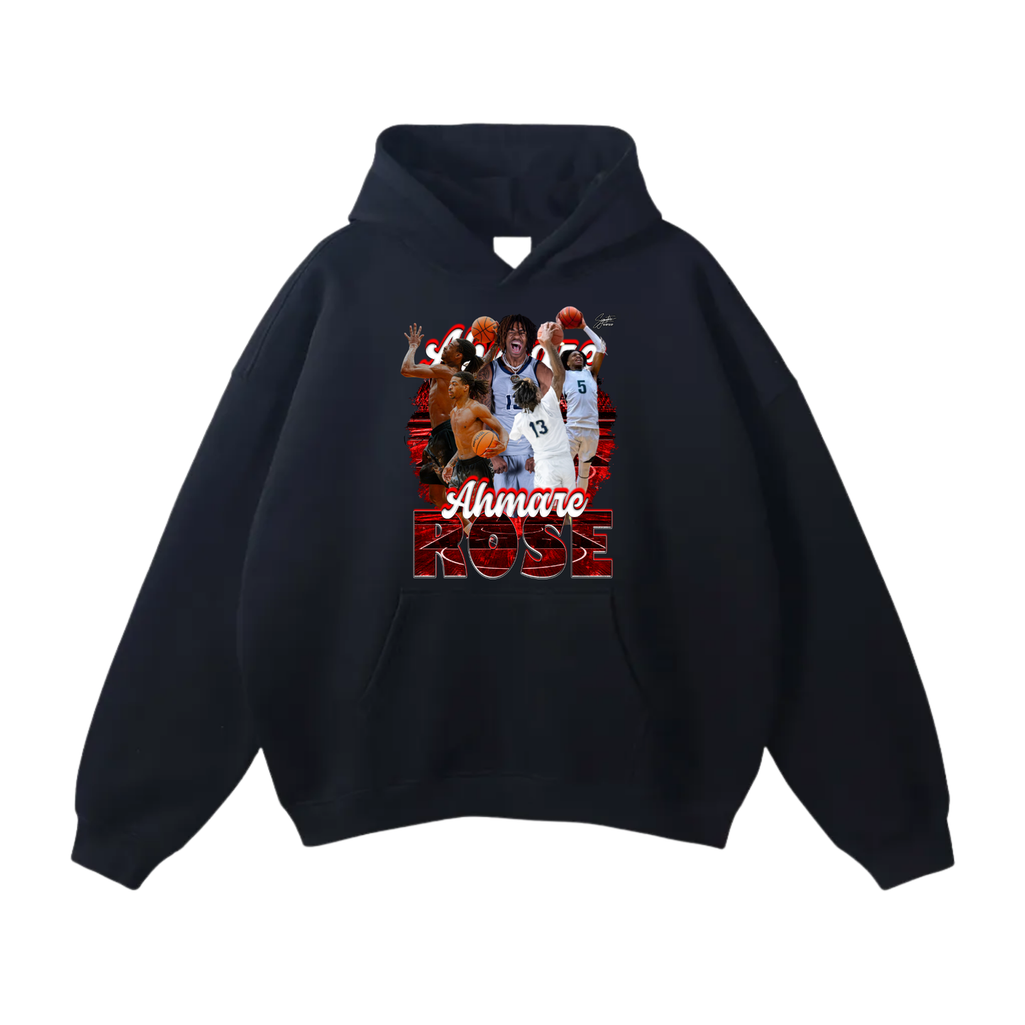 Ahmare Rose Oversize Fleeced Hoodie