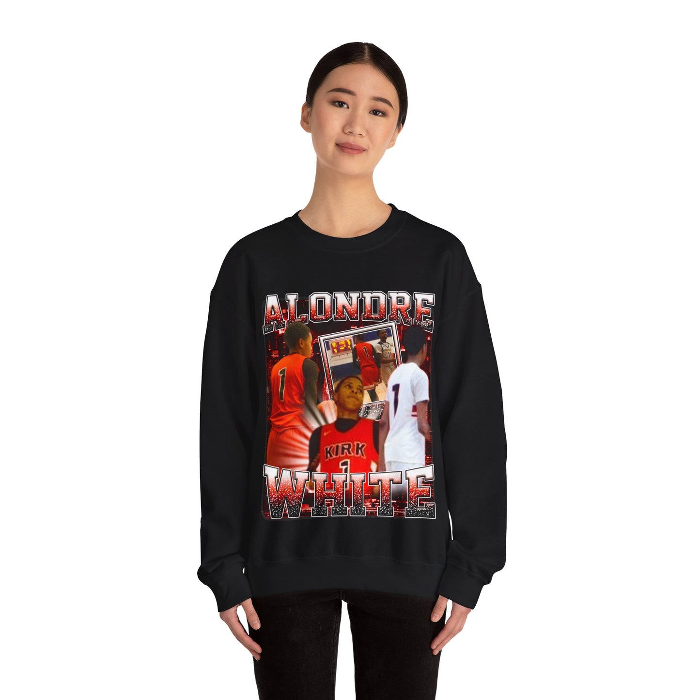 Alondre White Crewneck Sweatshirt