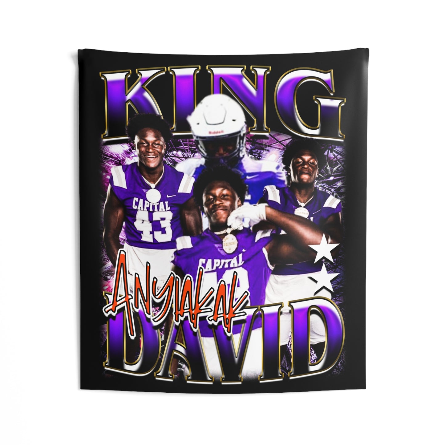 King David Anyiakak Tapestry 50” x 60”