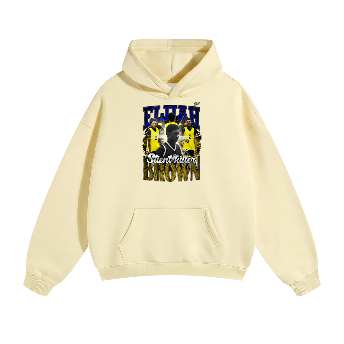 Elijah Brown Oversize Fleeced Hoodie