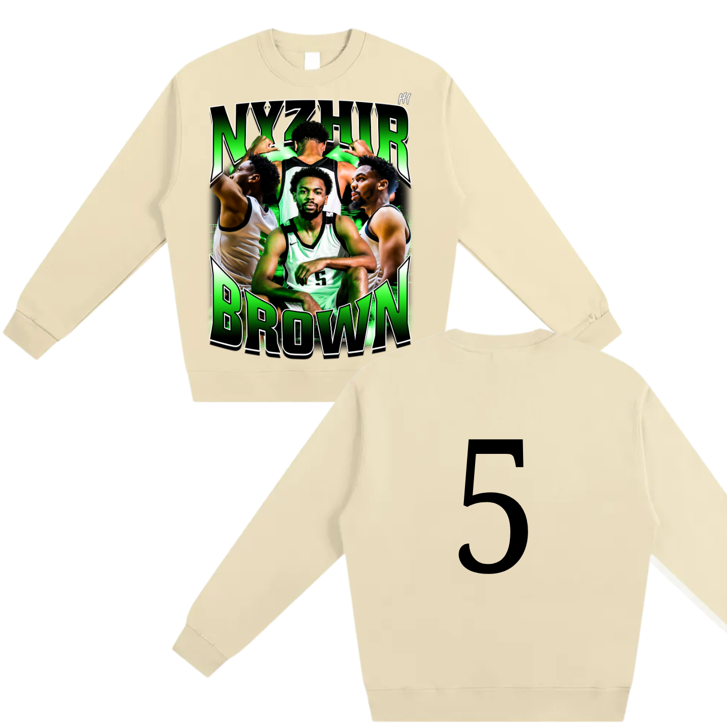 Nyzhir Brown Heavyweight Crewneck Sweatshirt