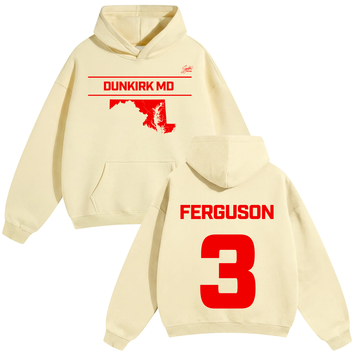 Kam Ferguson Oversize Fleeced Hoodie