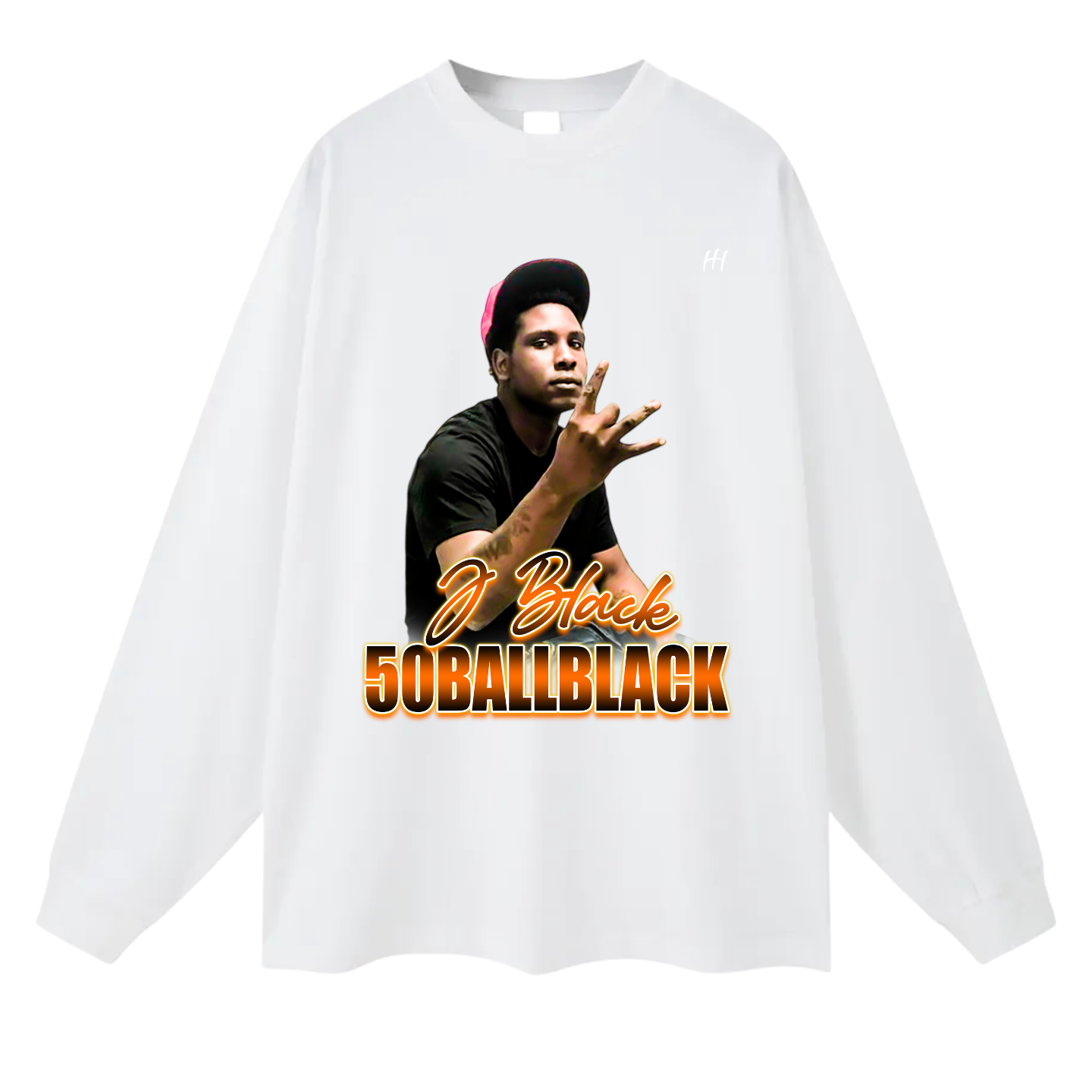 J Black Long Sleeve Tee