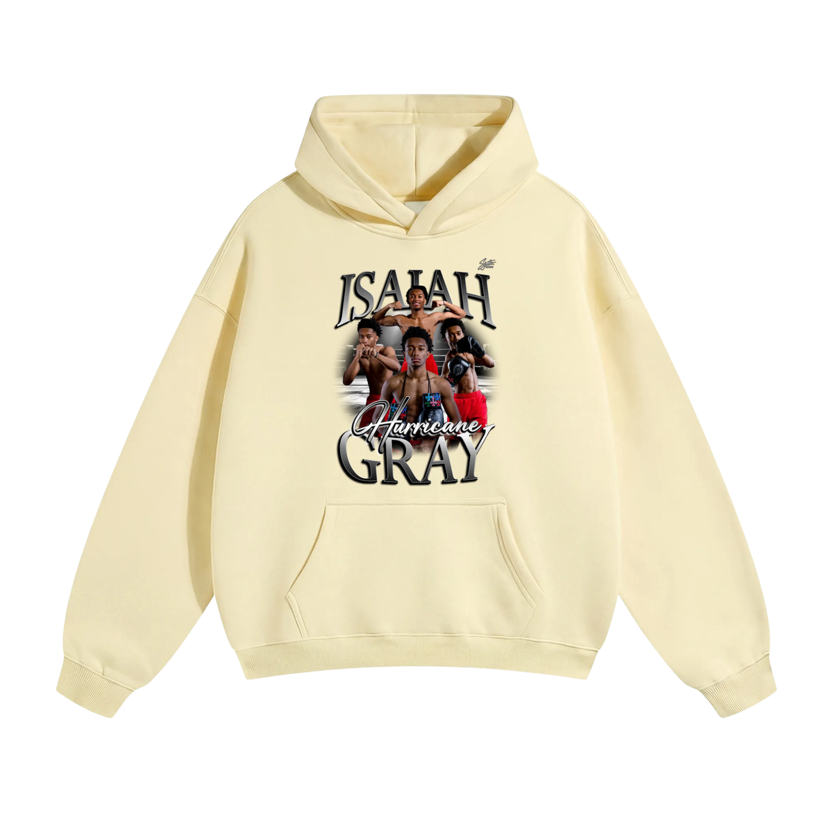 Isaiah Gray Oversize Fleeced Hoodie