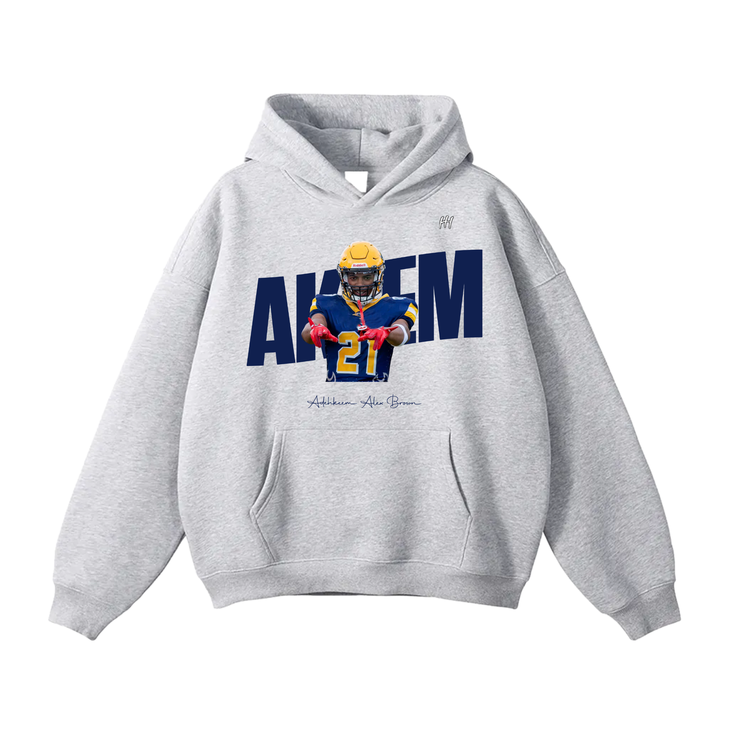 Adehkeem Alex Brown Oversize Fleeced Hoodie