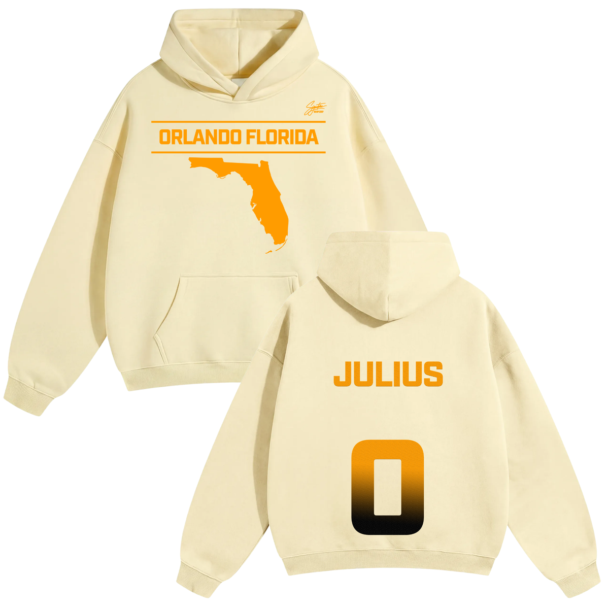 Julius Laster Jr Oversize Fleeced Hoodie