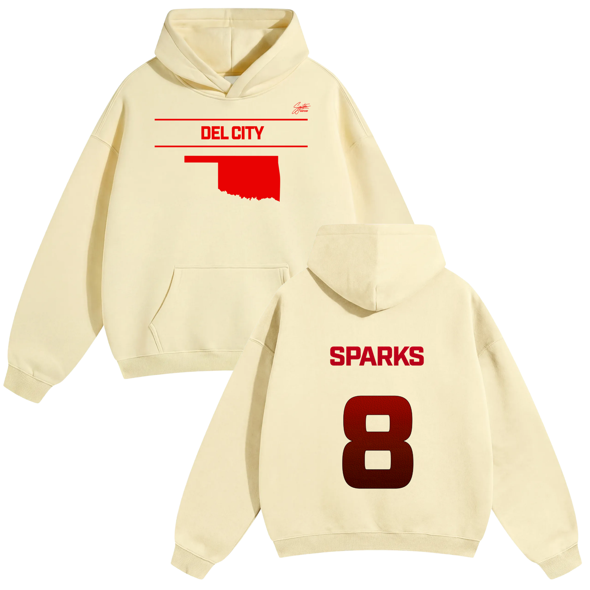 Tyjia Sparks Oversize Fleeced Hoodie