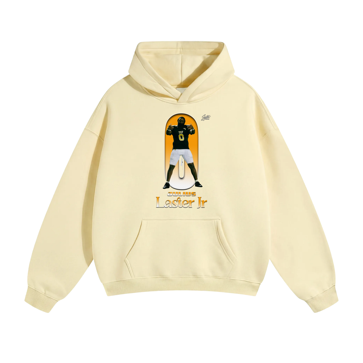 Julius Laster Jr Oversize Fleeced Hoodie
