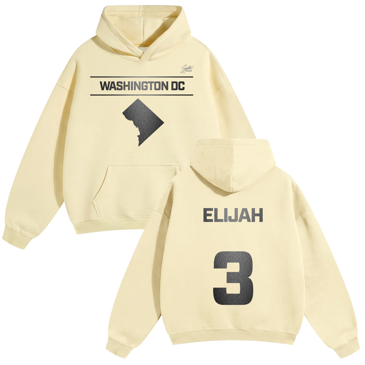 Elijah Hall Oversize Fleeced Hoodie