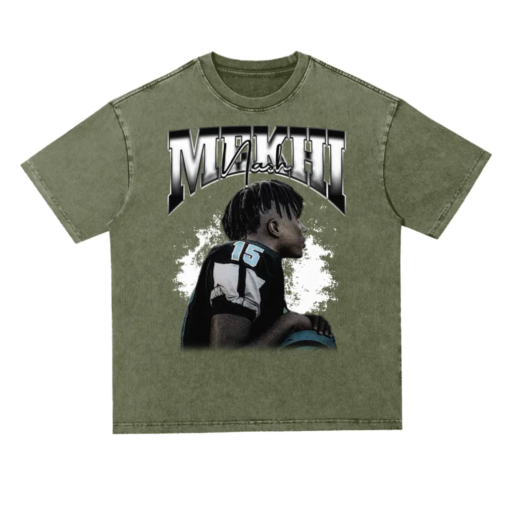 Mekhi Nash Oversized Acid wash T-shirt