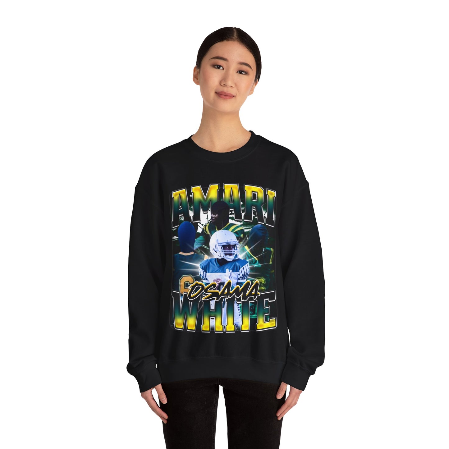 Amari White Crewneck Sweatshirt