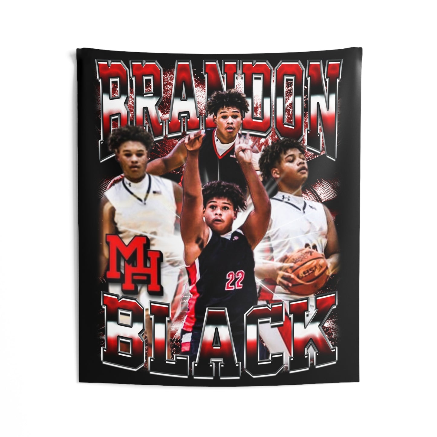 Brandon Black Tapestry 50” x 60”