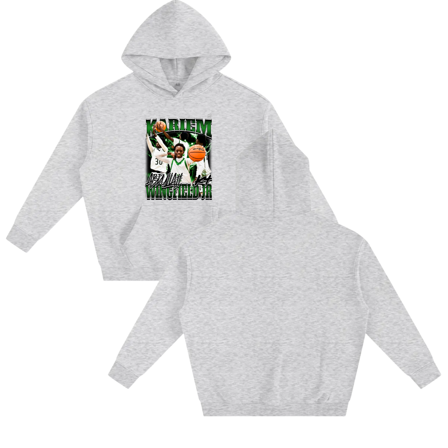 Kariem Abdullah Wingfield jr Oversize Fleeced Hoodie