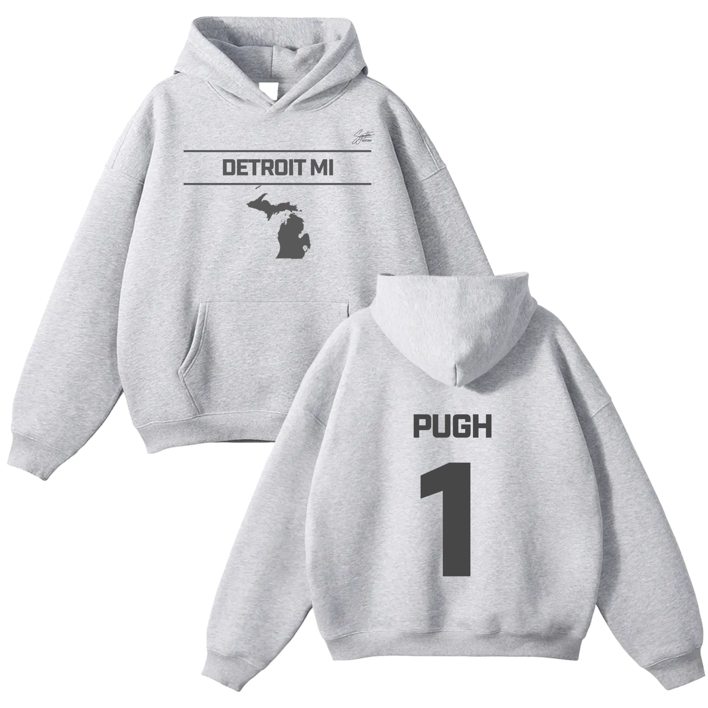 Damoni Pugh Oversize Fleeced Hoodie
