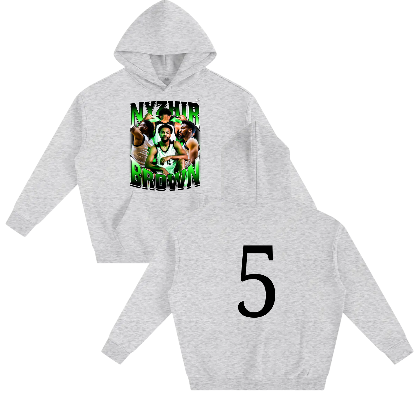 Nyzhir Brown Oversize Fleeced Hoodie