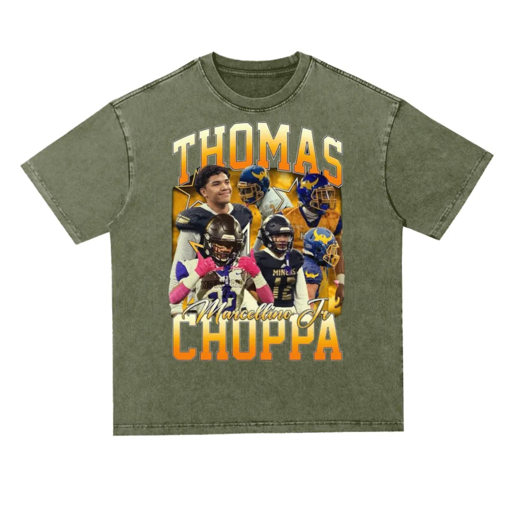 Thomas Marcellino Oversized Acid Wash Tee