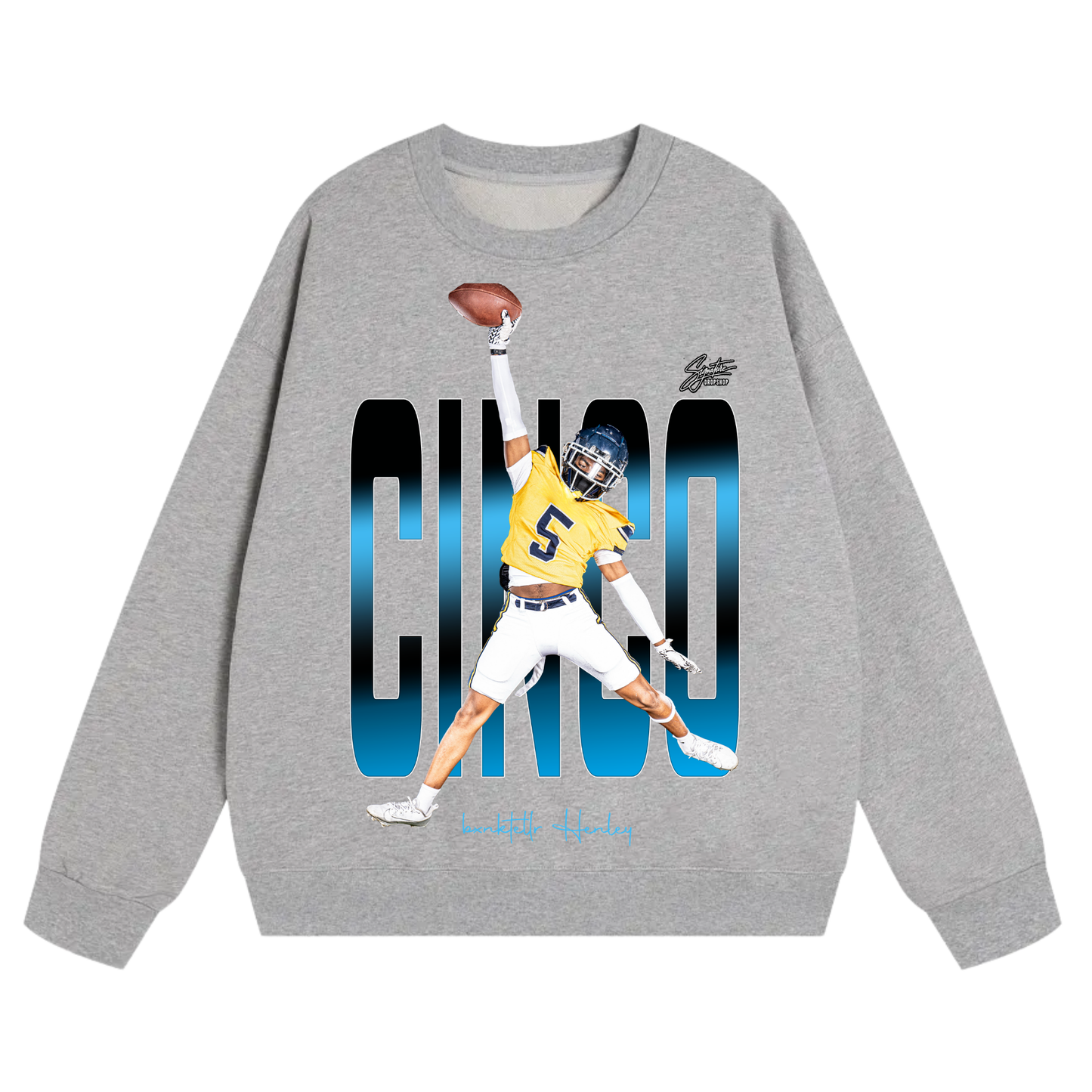 Bxnktellr Henley Heavyweight Crewneck Sweatshirt