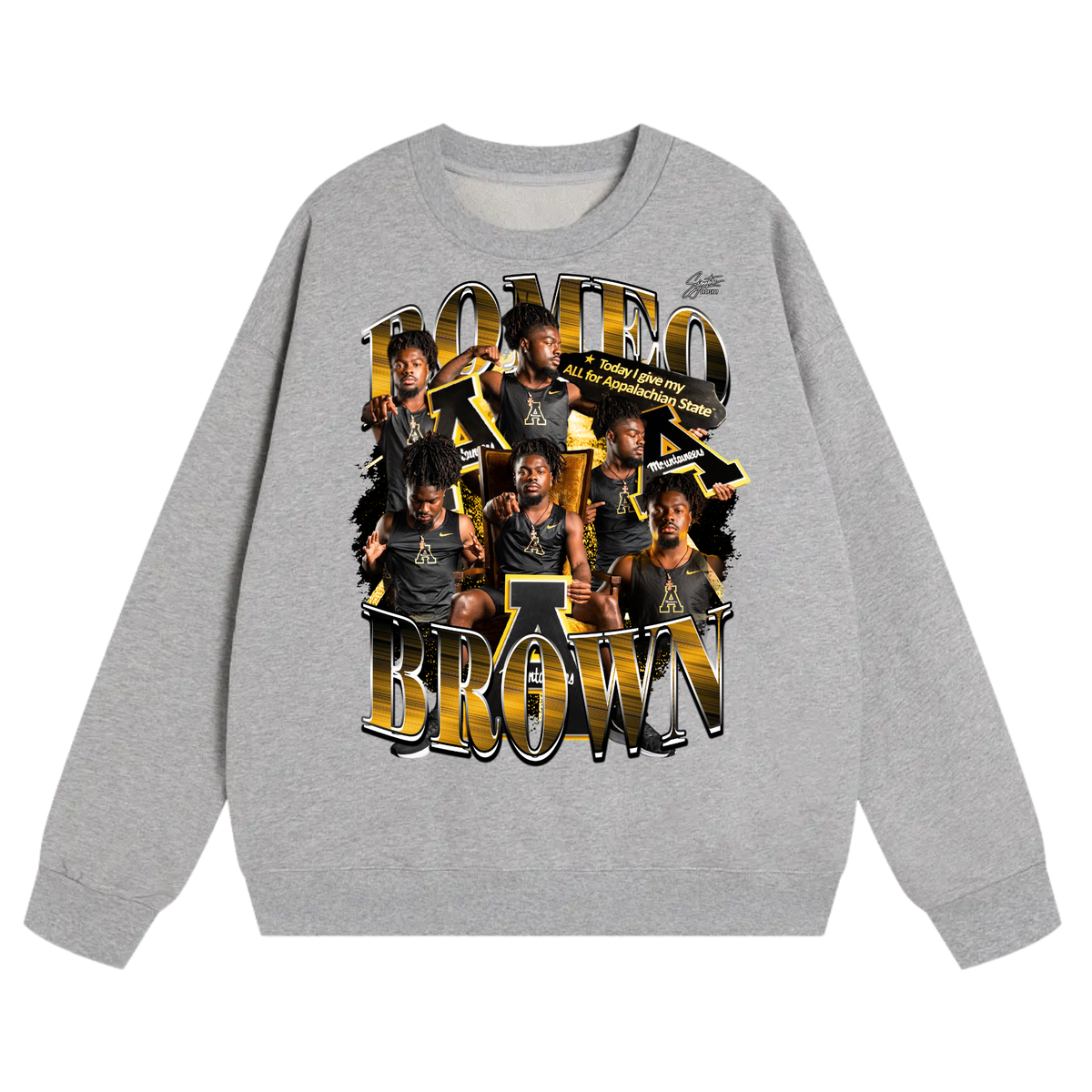 Romeo Brown Heavyweight Crewneck Sweatshirt