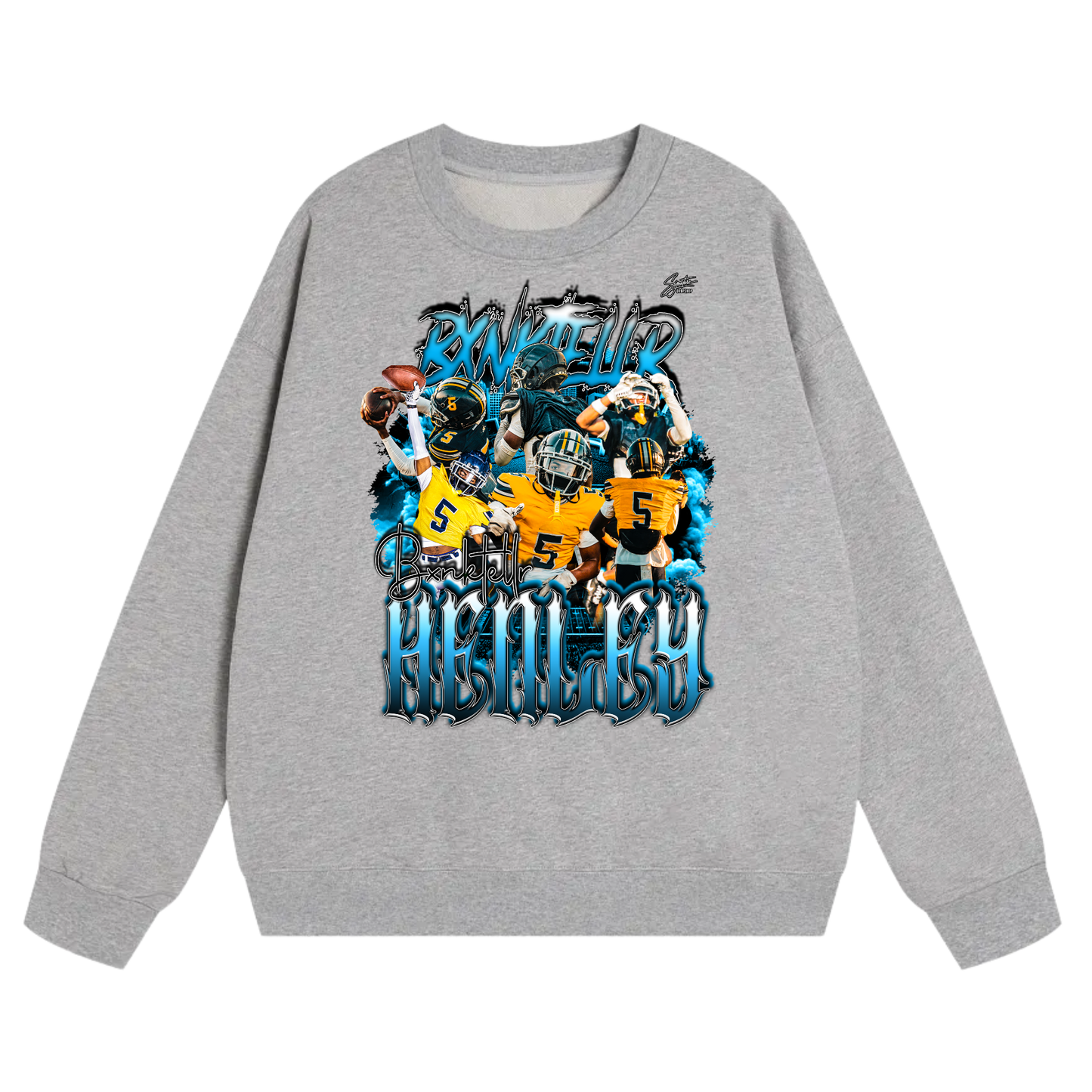 Bxnktellr Henley Heavyweight Crewneck Sweatshirt