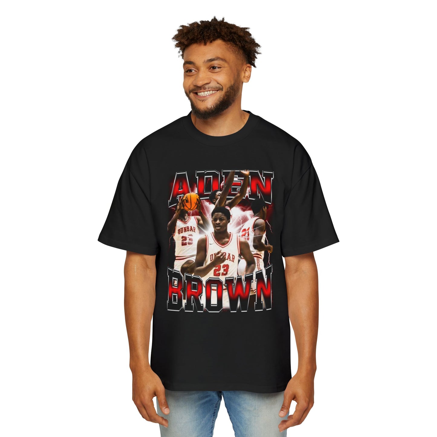 Aden Brown Oversized Retro Tee