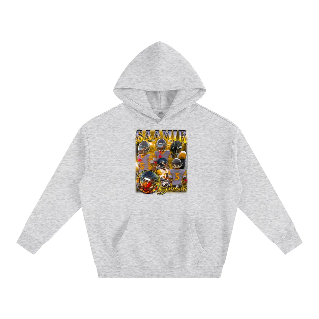 Saamir Brown Oversize Fleeced Hoodie